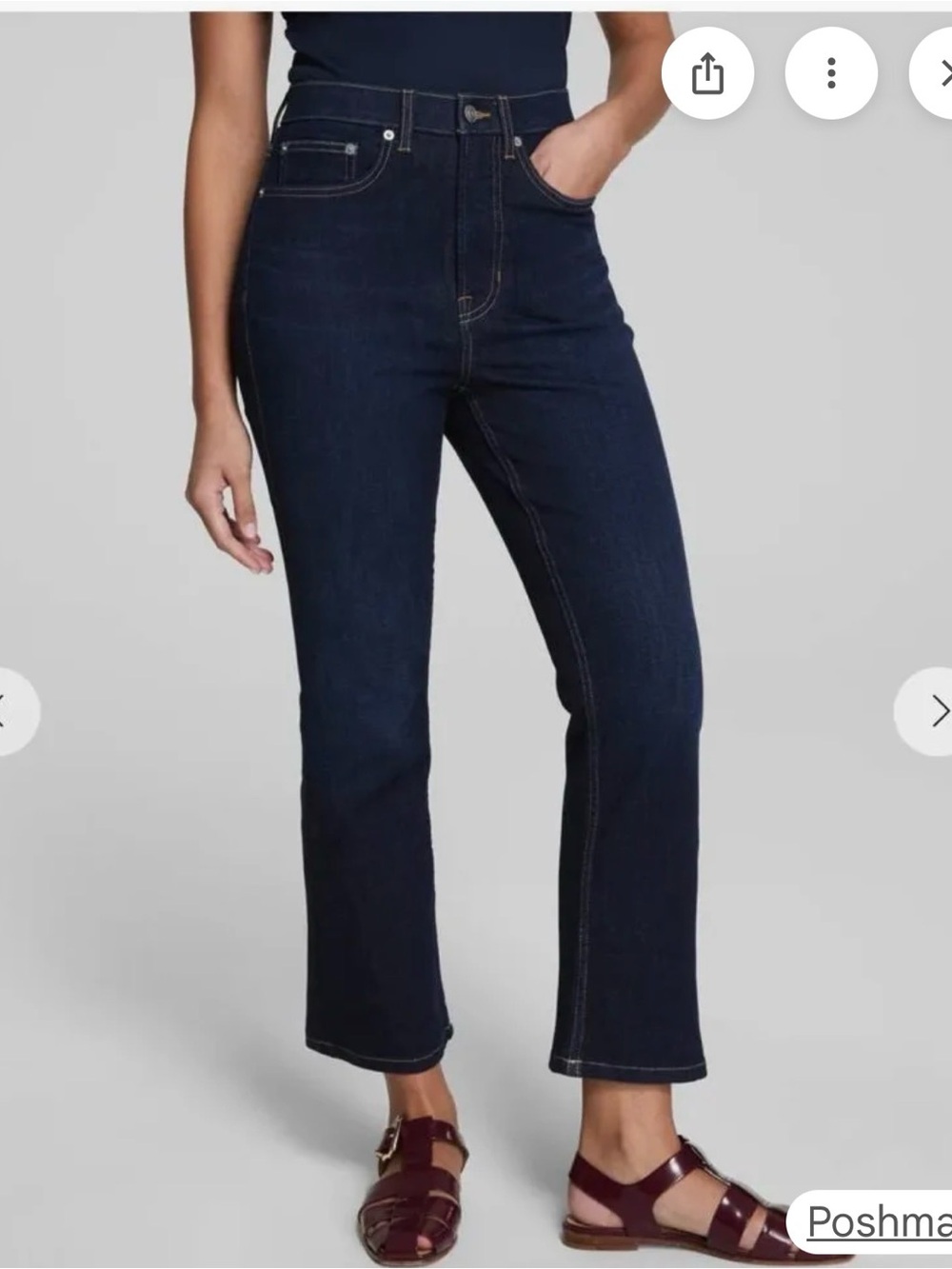 NWT SPANX Hayward Kick Flare Jeans Size 18 Pull-On Stretch Denim